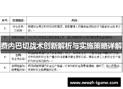 费内巴切战术创新解析与实施策略详解